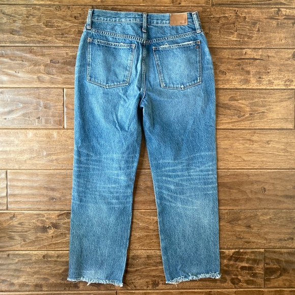 Madewell The Classic Straight Jean Sz 28 Cropped Distressed High Rise - Picture 2 of 11